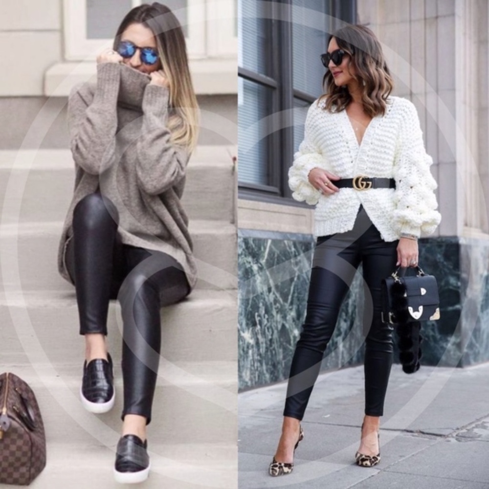 SAVANNAH Slick Leggings - BLACK        - Picture 6 of 8